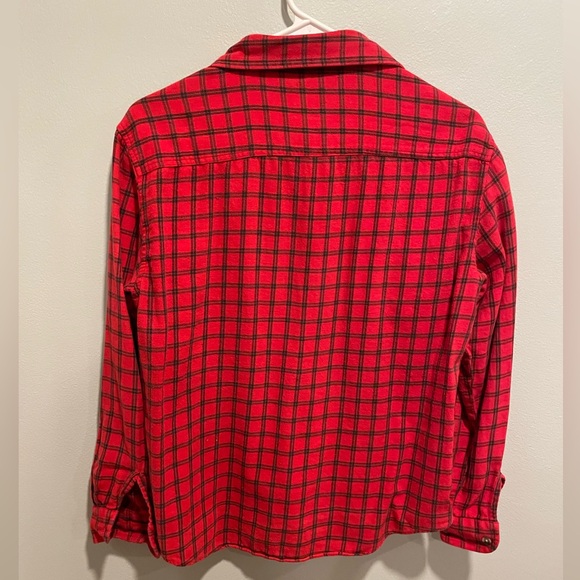 Picket and Post Vintage Cotton Button Up Red Plaid Flannel Size Medium - Picture 5 of 6